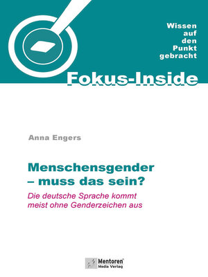 cover image of MenschensGender--muss das sein?